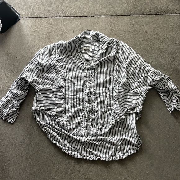 Free People One & Only Stripe Top Small Women's Casual Dolman Sleeves - Picture 4 of 7